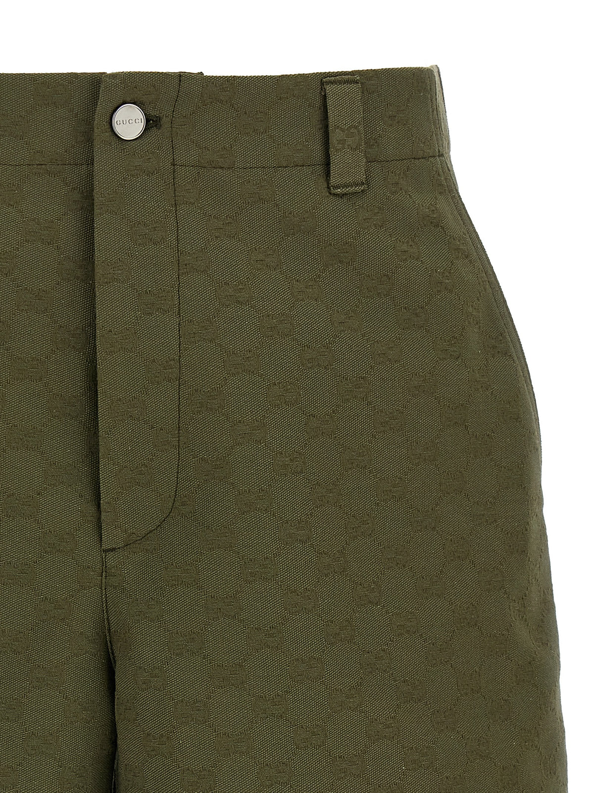 Gucci Bicolor Cotton Bermuda Shorts