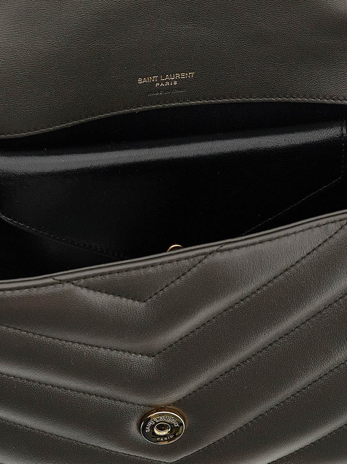 Saint Laurent Brown Lamb Leather Shoulder Bag