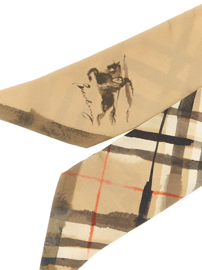 Burberry Beige Satin Foulard