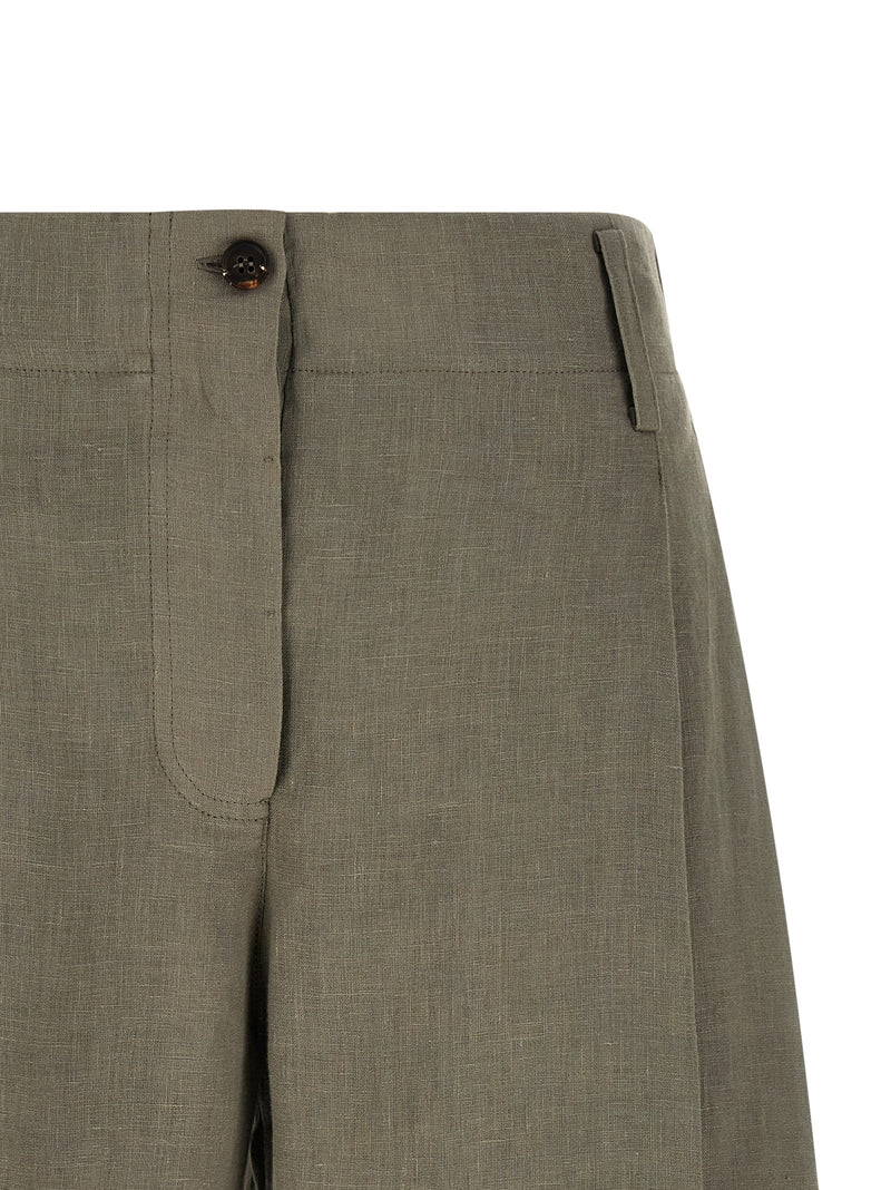Brunello Cucinelli Bicolor Linen Bermuda Shorts