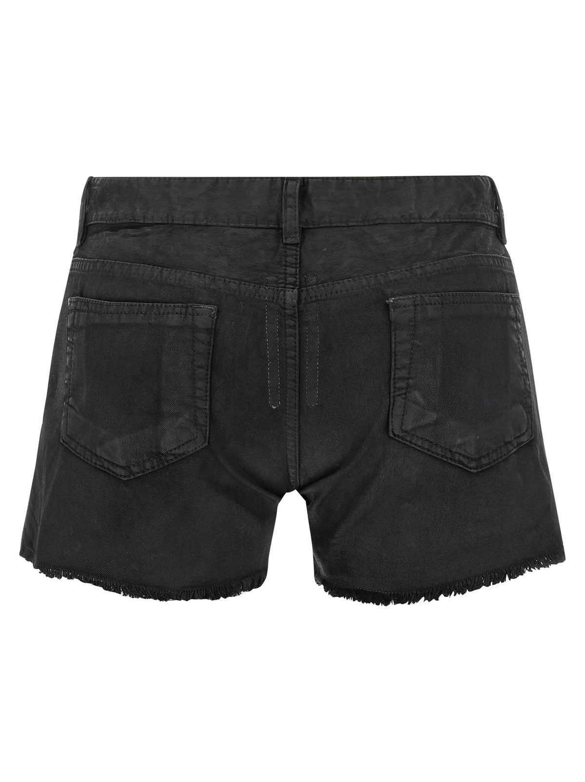 DRKSHDW Lana Cut Offs Black Cotton Bermuda Shorts