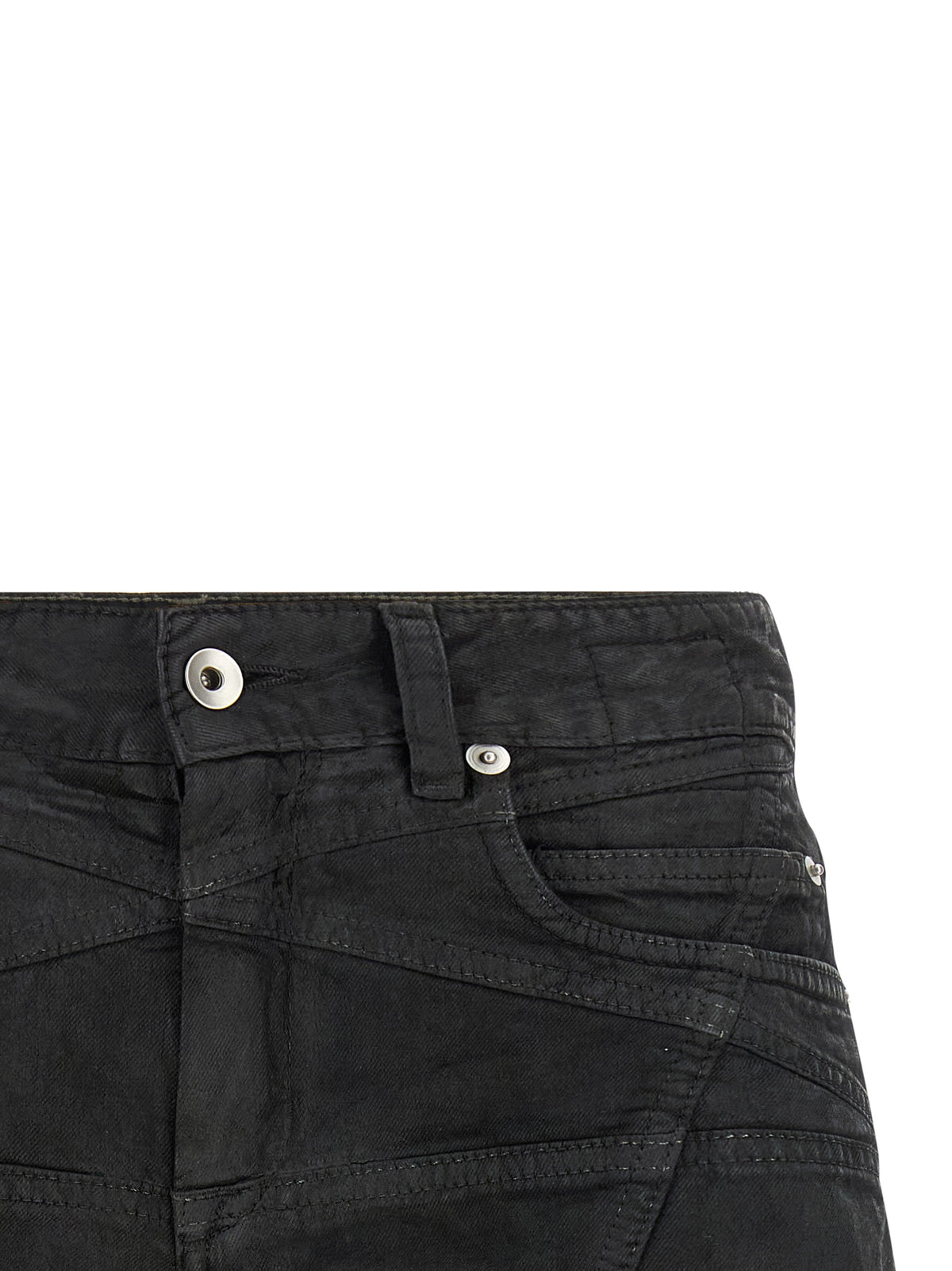 DRKSHDW Lana Cut Offs Black Cotton Bermuda Shorts