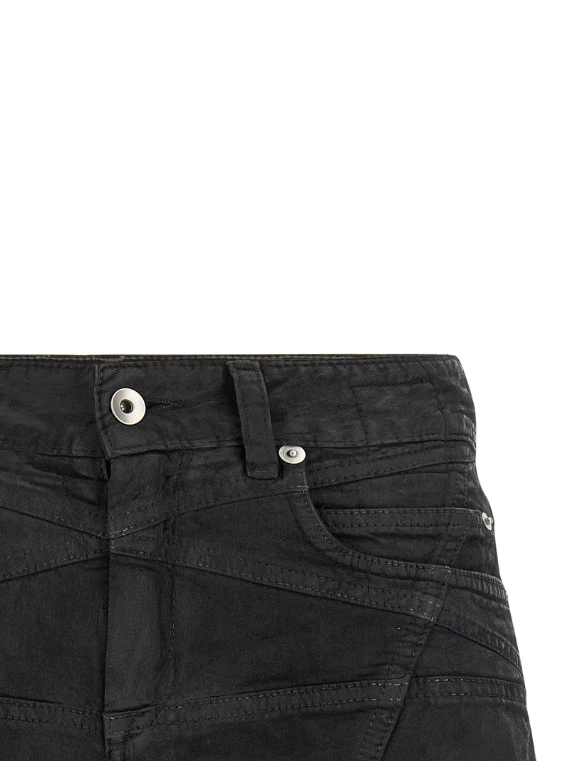 DRKSHDW Lana Cut Offs Black Cotton Bermuda Shorts