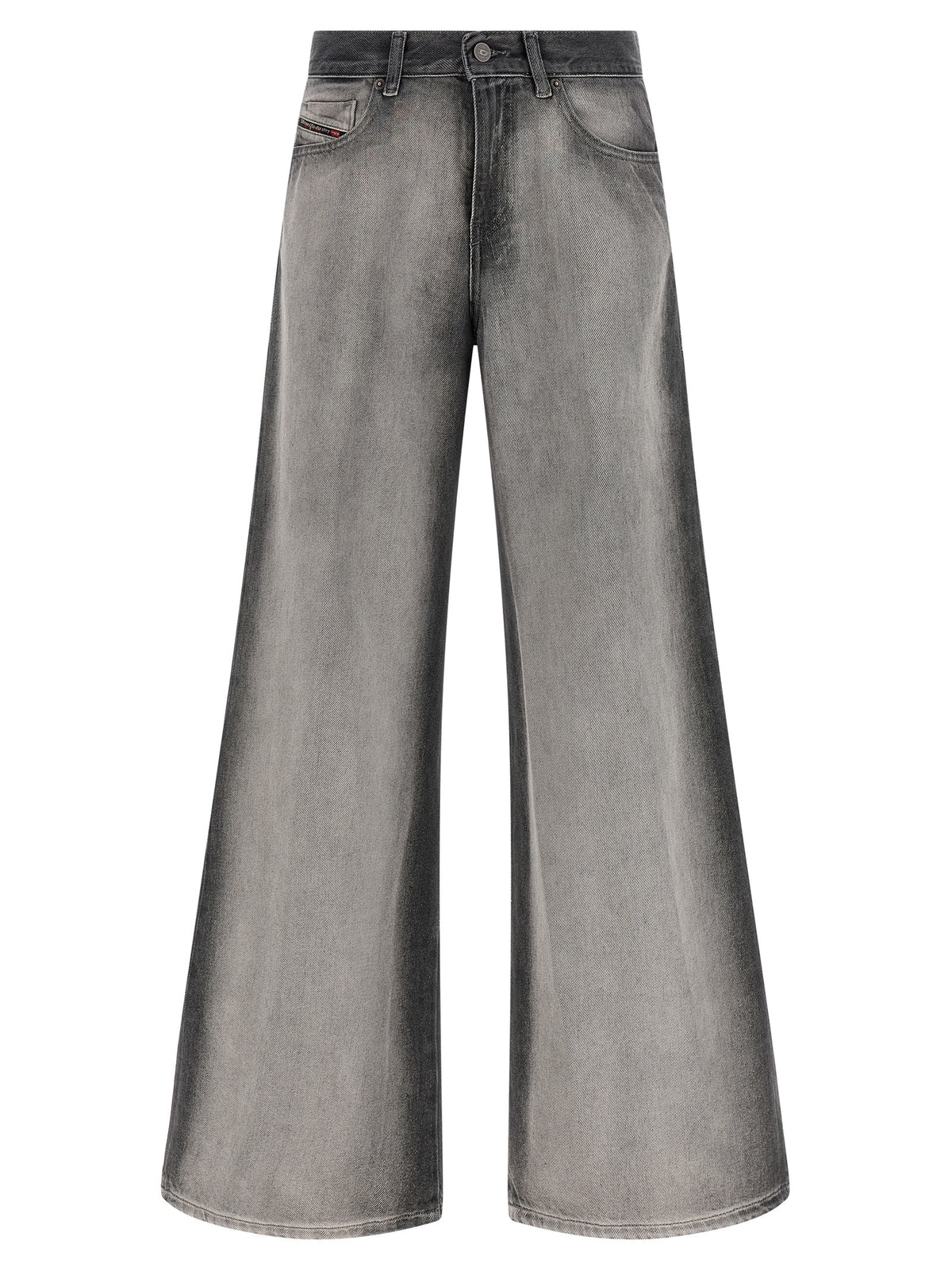 Diesel 1978 D-Akemi-FSI Gray Cotton Flared Jeans