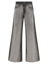 Diesel 1978 D-Akemi-FSI Gray Cotton Flared Jeans
