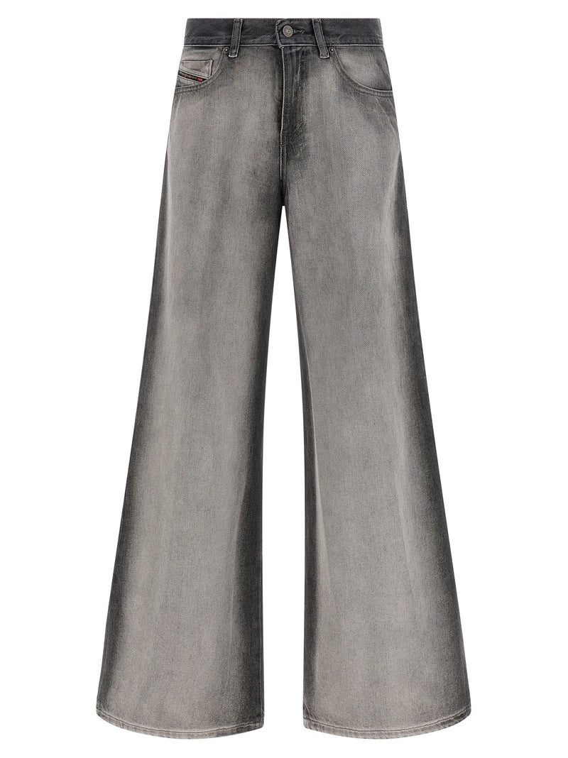 Diesel 1978 D-Akemi-FSI Gray Cotton Flared Jeans for Women
