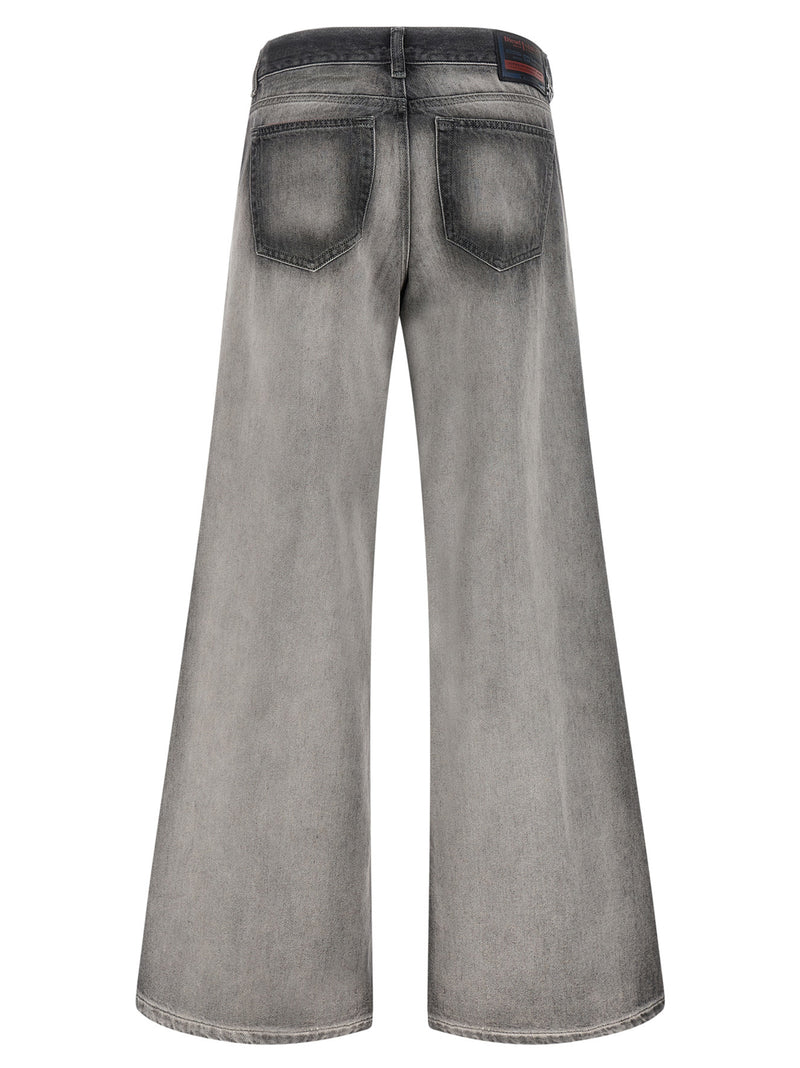 Diesel 1978 D-Akemi-FSI Gray Cotton Flared Jeans for Women