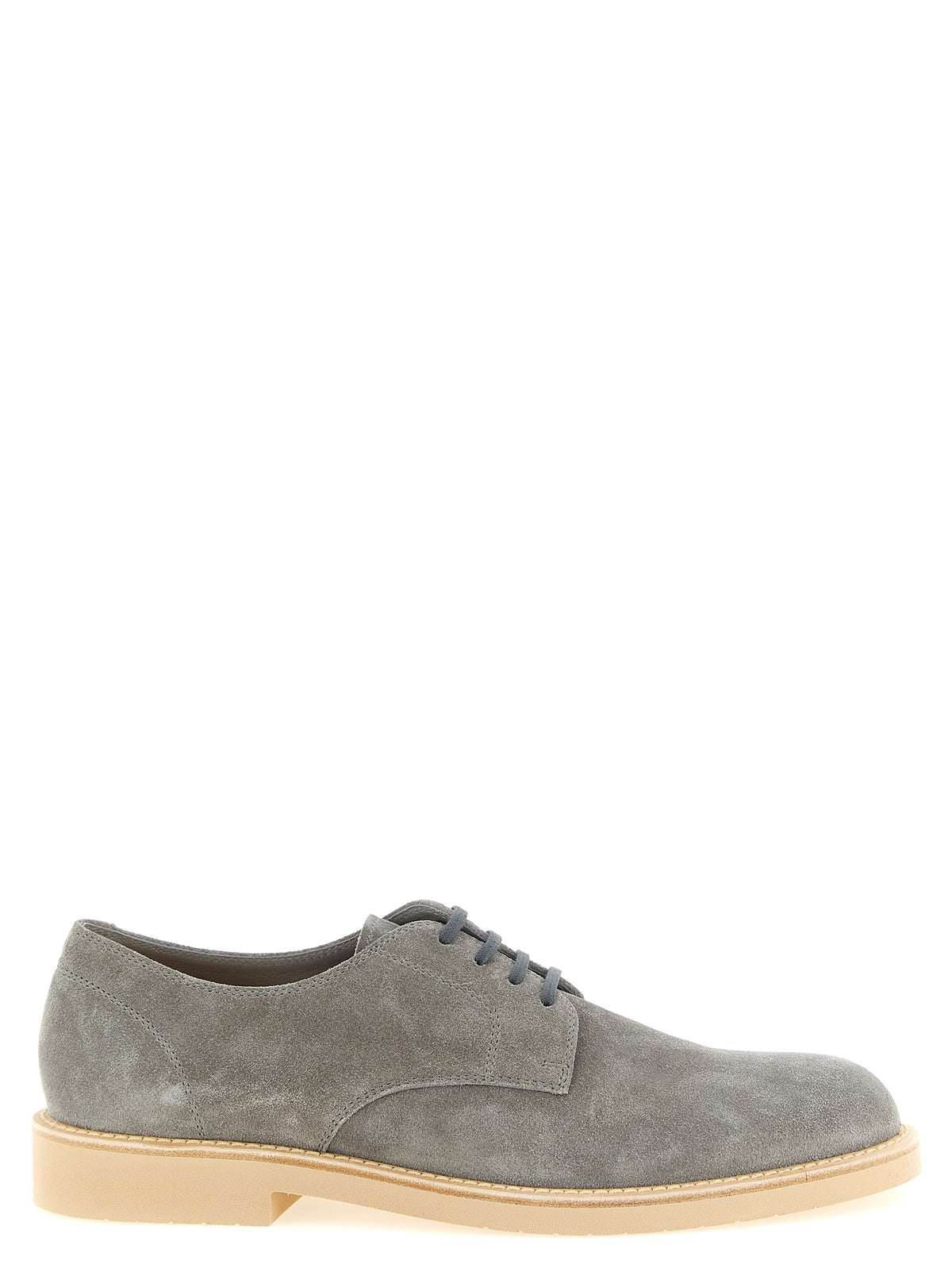 Brunello Cucinelli Derbies Et Richelieus En Cuir Gris