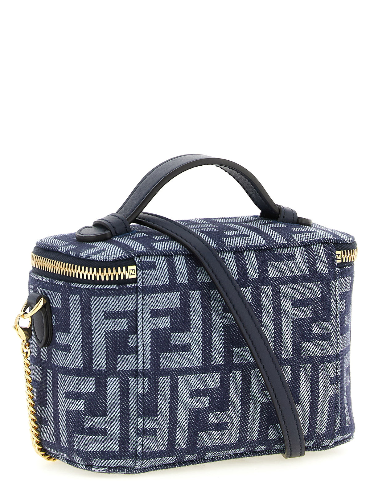 Sac à main Fendi en coton bleu