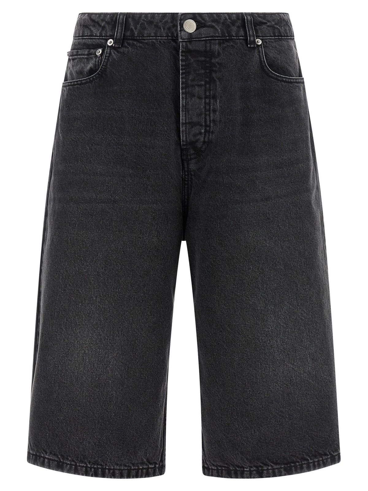 Ami Paris Black Cotton Bermuda Shorts