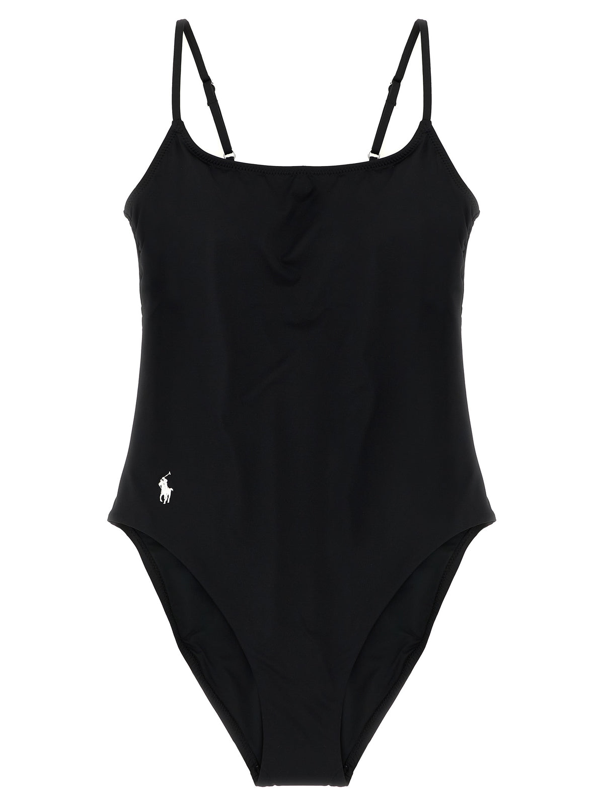 Maillot de bain une pièce en nylon noir Polo Ralph Lauren