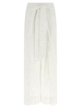 Polo Ralph Lauren White Cotton Wrap Pants for Women