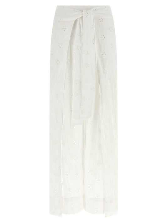 Polo Ralph Lauren White Cotton Wrap Pants for Women