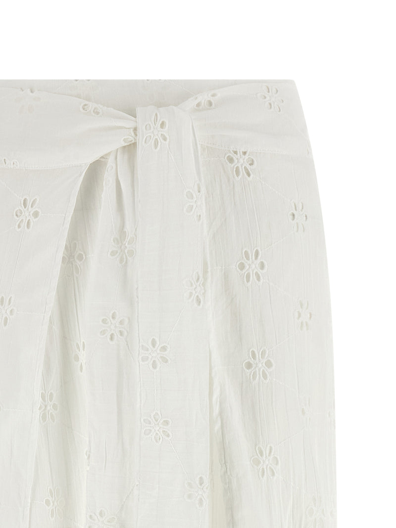 Polo Ralph Lauren White Cotton Wrap Pants for Women