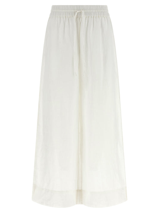Pantalon décontracté en lin blanc Polo Ralph Lauren