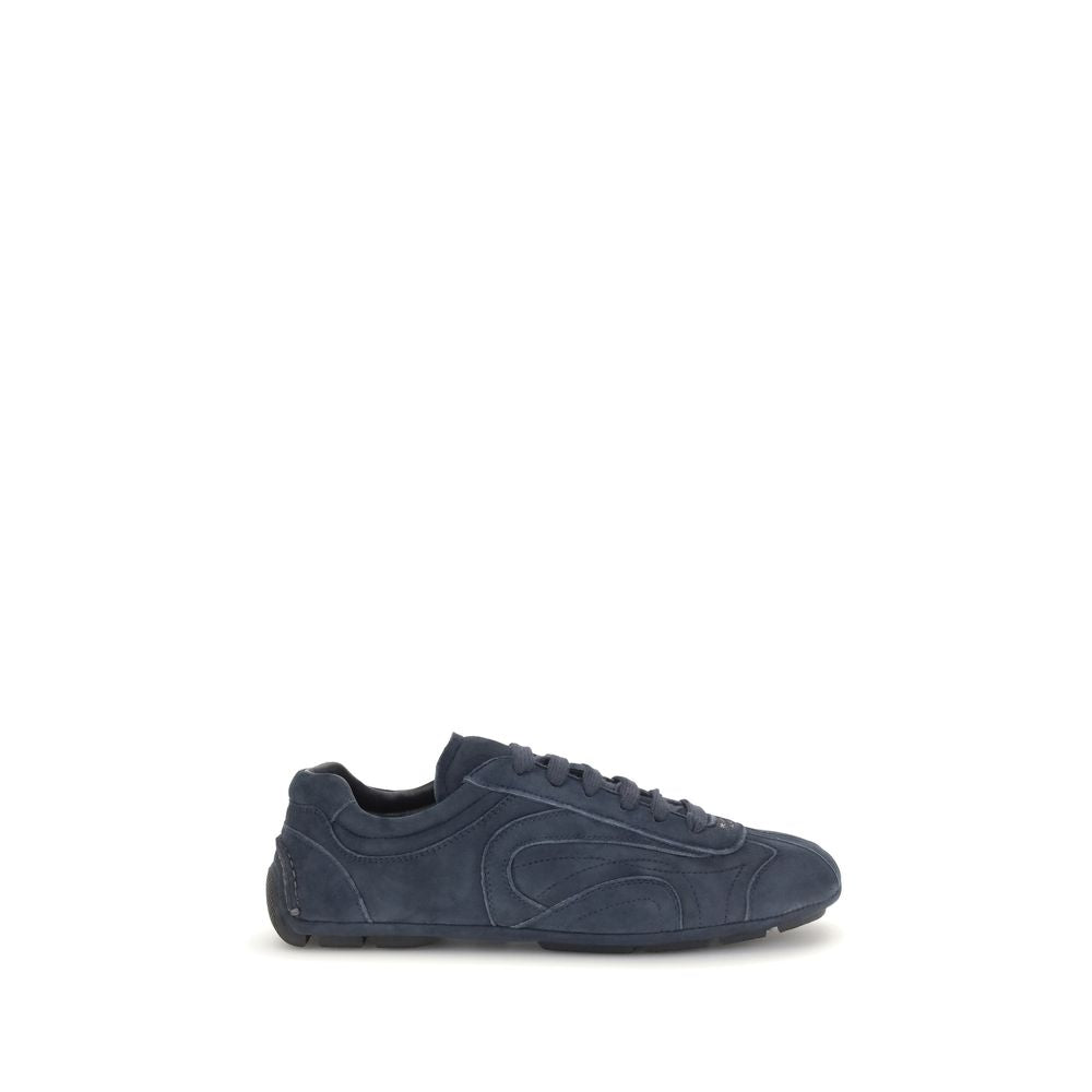 Baskets Prada en cuir de veau bleu Bos Taurus