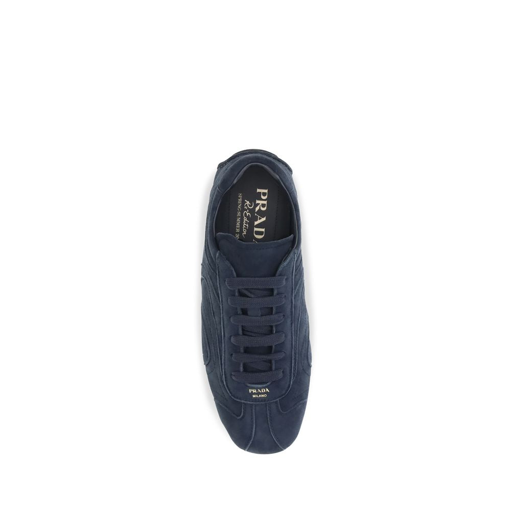 Baskets Prada en cuir de veau bleu Bos Taurus