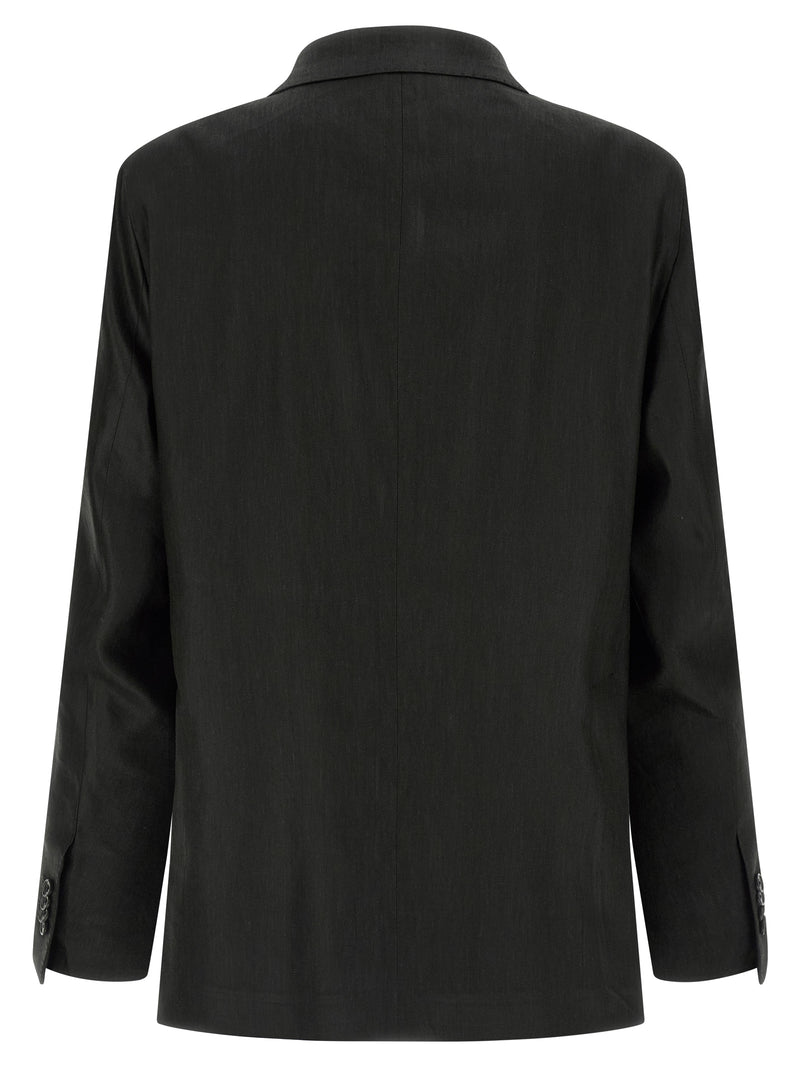 Tagliatore Black Linen Two-Piece Suit - Vesuvio Model