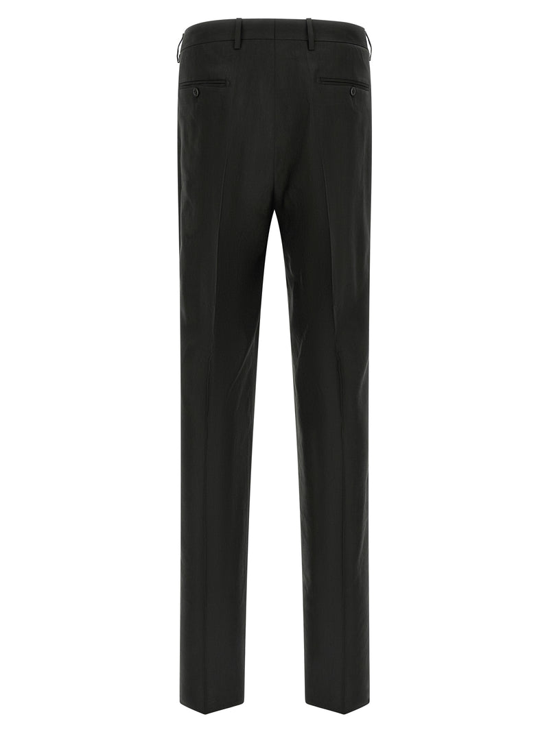 Tagliatore Black Linen Two-Piece Suit - Vesuvio Model