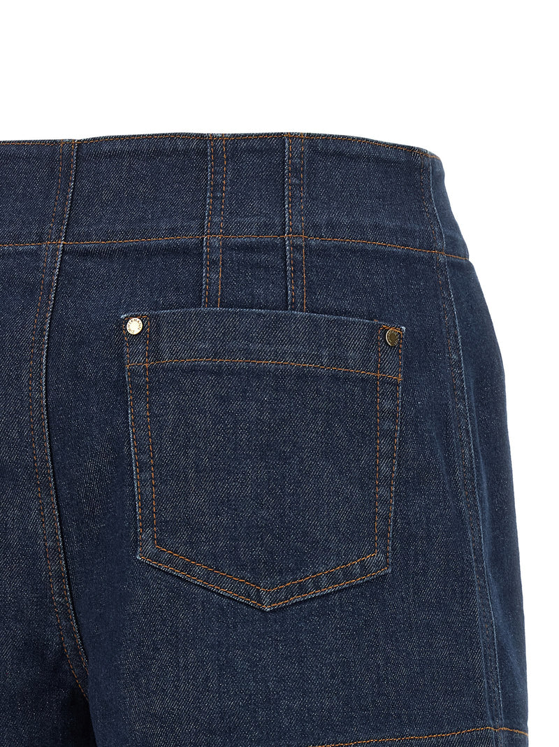 Zimmermann Aster Blue Cotton Bermuda Shorts for Women