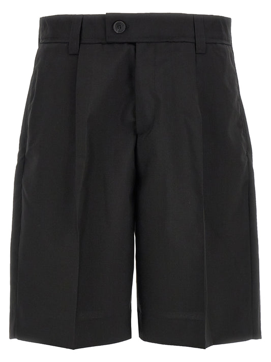 MFPEN Black Wool Bermuda Shorts