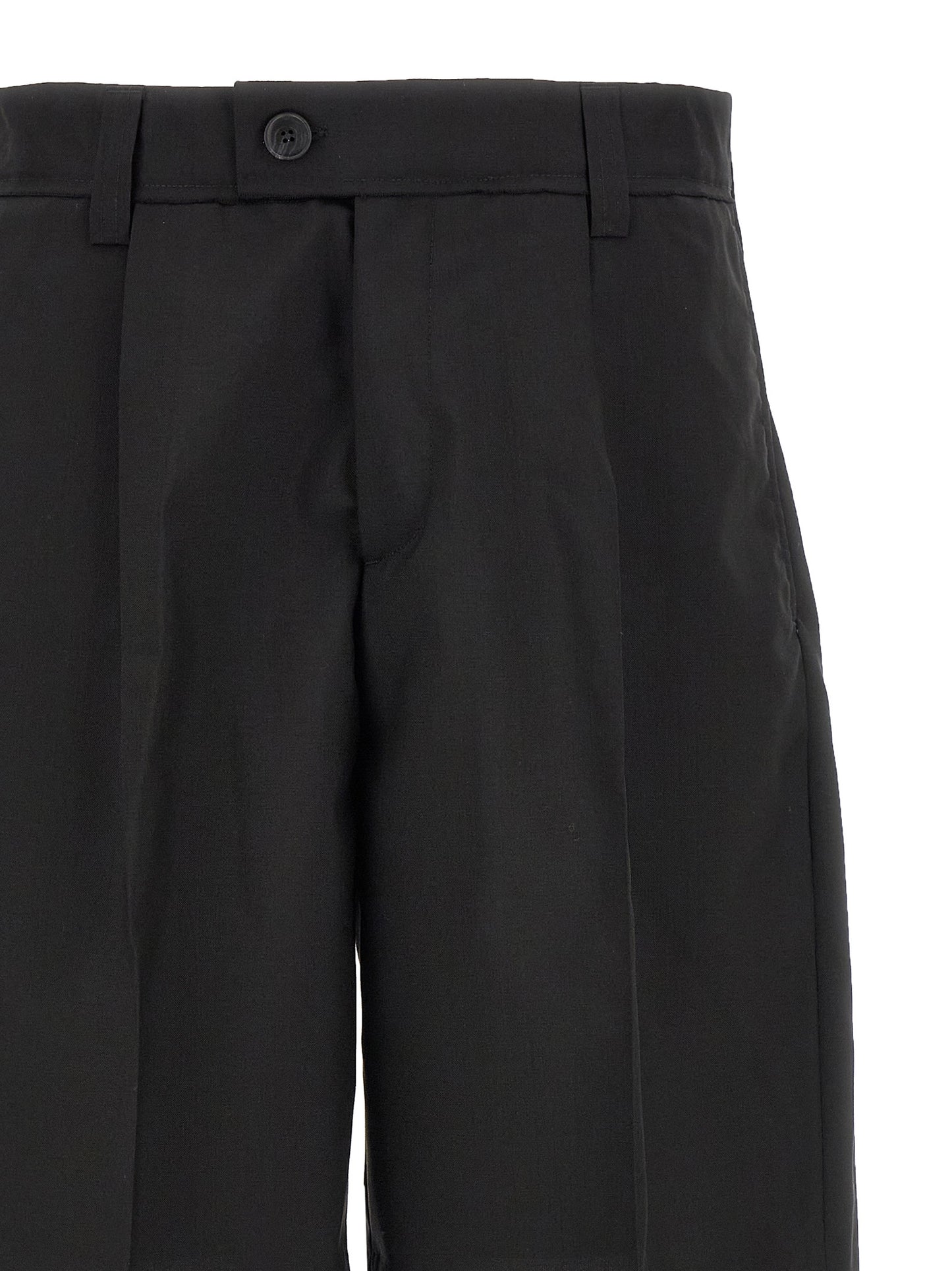 MFPEN Black Wool Bermuda Shorts