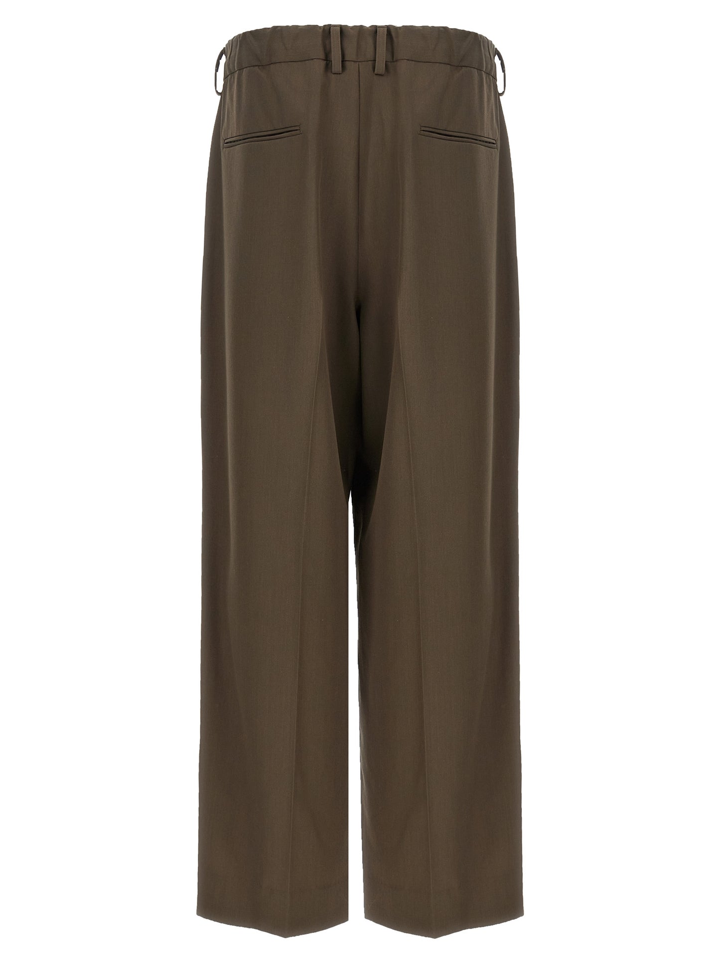SSSTEIN Brown Wool Casual Pants
