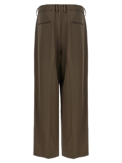 SSSTEIN Brown Wool Casual Pants