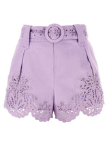 Shorts bermuda en lin violet FARM RIO