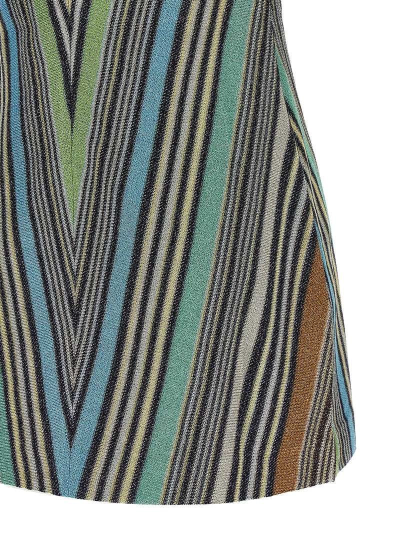 Missoni Multicolor Viscose Lamé Mini Dress