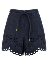 Zimmermann Blue Cotton Bermuda Shorts