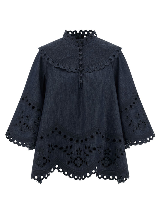 Chemisier Zimmermann en coton bleu