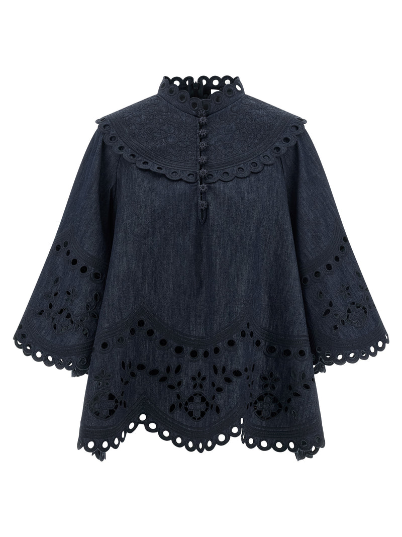 Chemisier Zimmermann en coton bleu