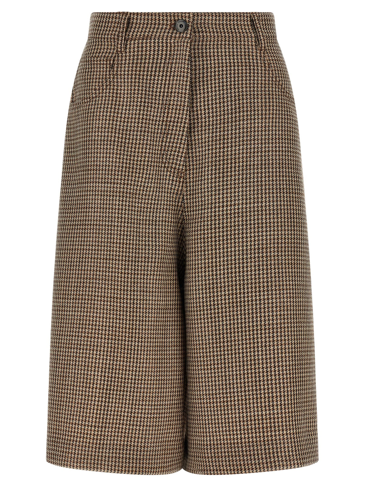 Shorts Bermudas Brunello Cucinelli marron en laine vierge