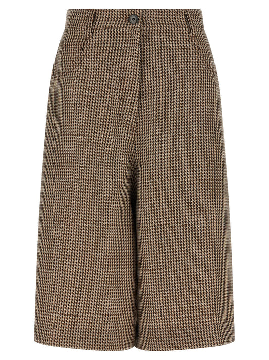 Shorts Bermudas Brunello Cucinelli marron en laine vierge