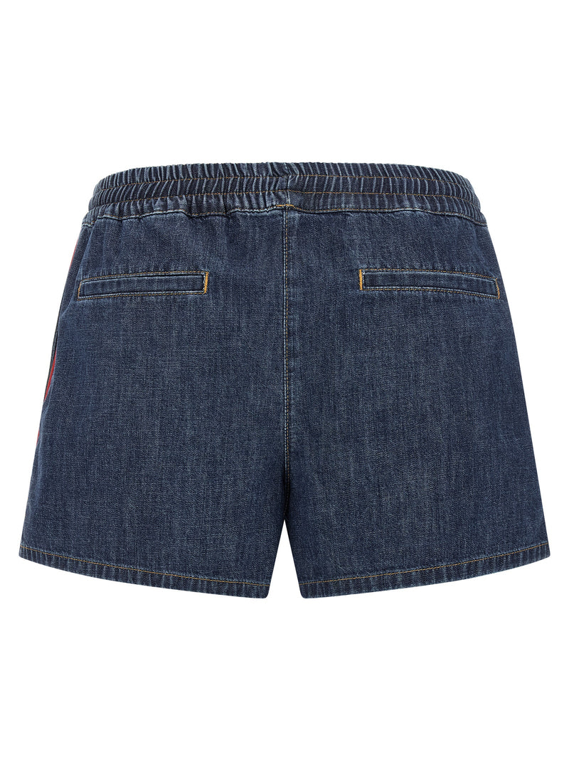 Valentino Garavani Blue Cotton Bermuda Shorts