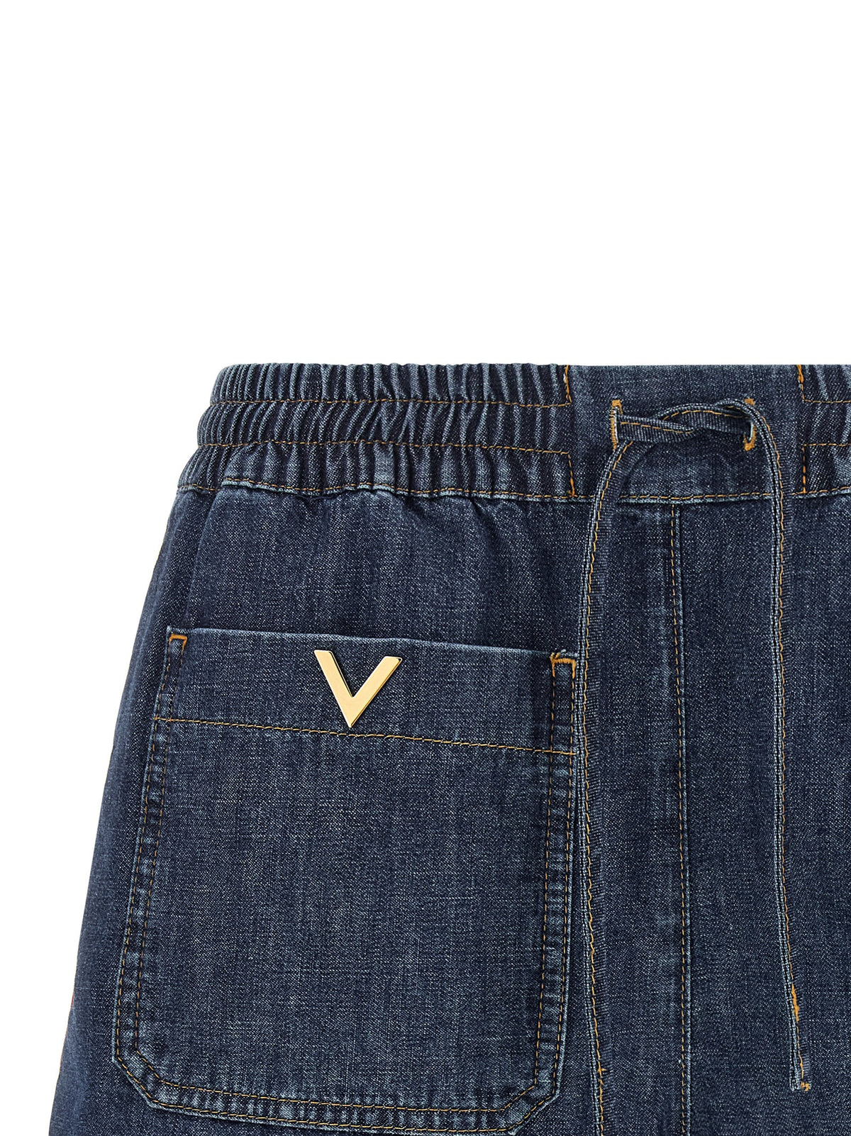 Shorts Valentino Garavani en coton bleu