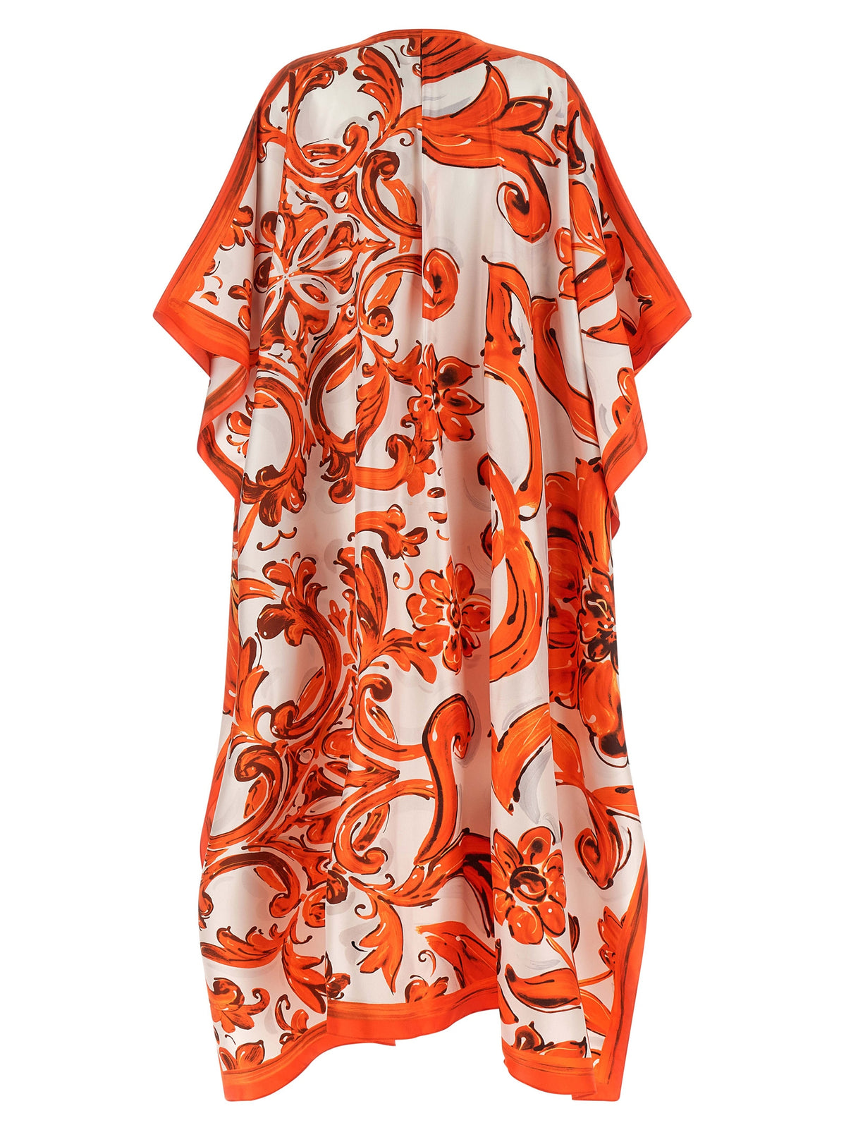 Robe longue en soie orange Dolce & Gabbana