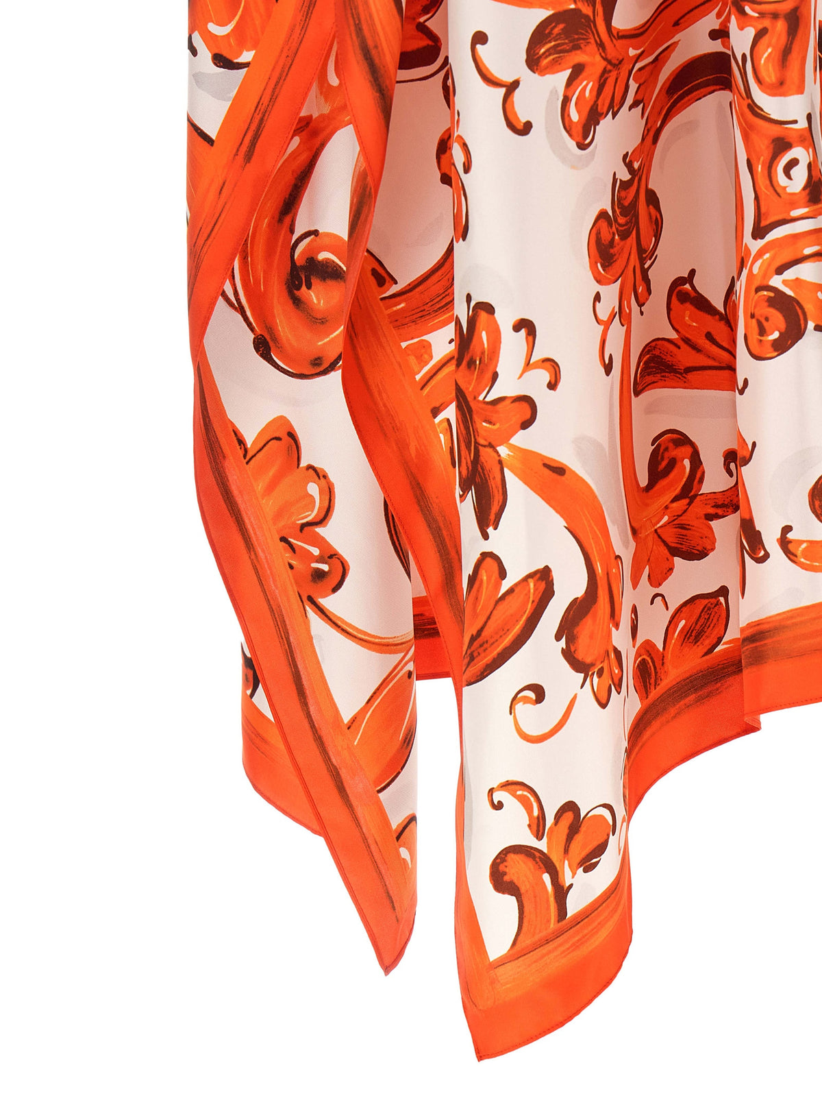 Robe longue en soie orange Dolce & Gabbana