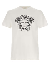 T-shirt bicolore en coton Versace