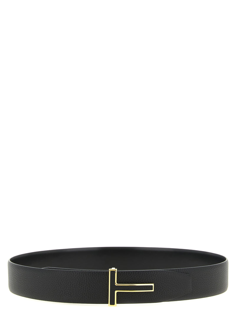 Tom Ford Black Calfskin Regular Belt