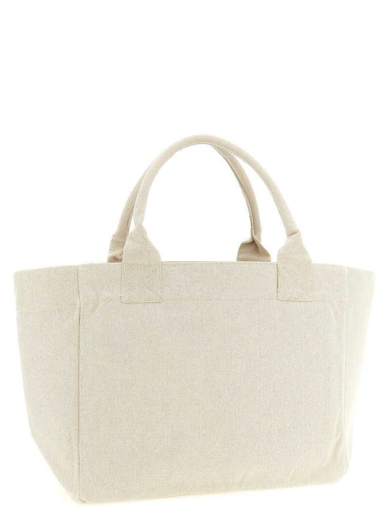 Ganni Beige Recycled Cotton Tote Bag - Stylish & Sustainable