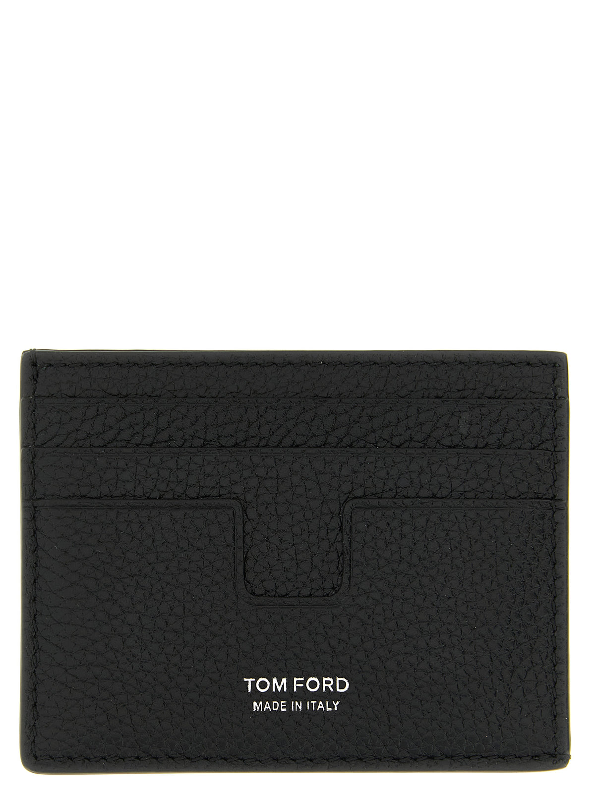 Porte-cartes Tom Ford en cuir de veau noir