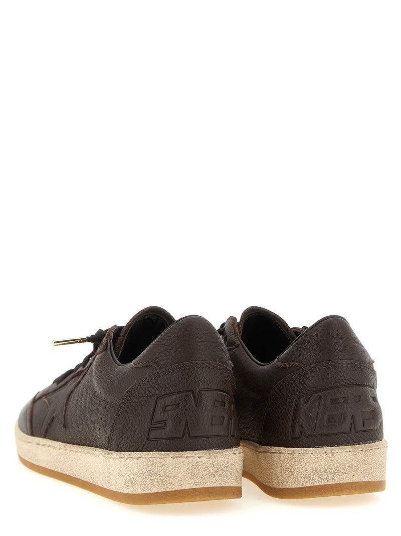 Golden Goose Ball Star Brown Cowhide Low Top Sneakers