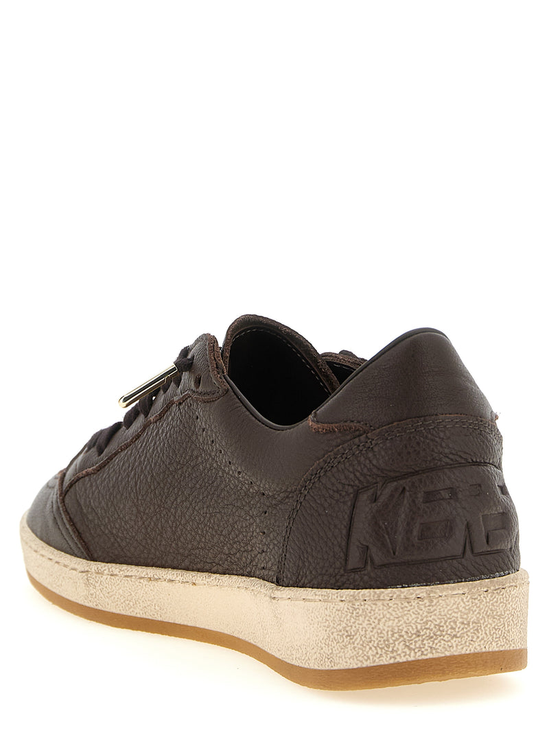Golden Goose Ball Star Brown Cowhide Low Top Sneakers
