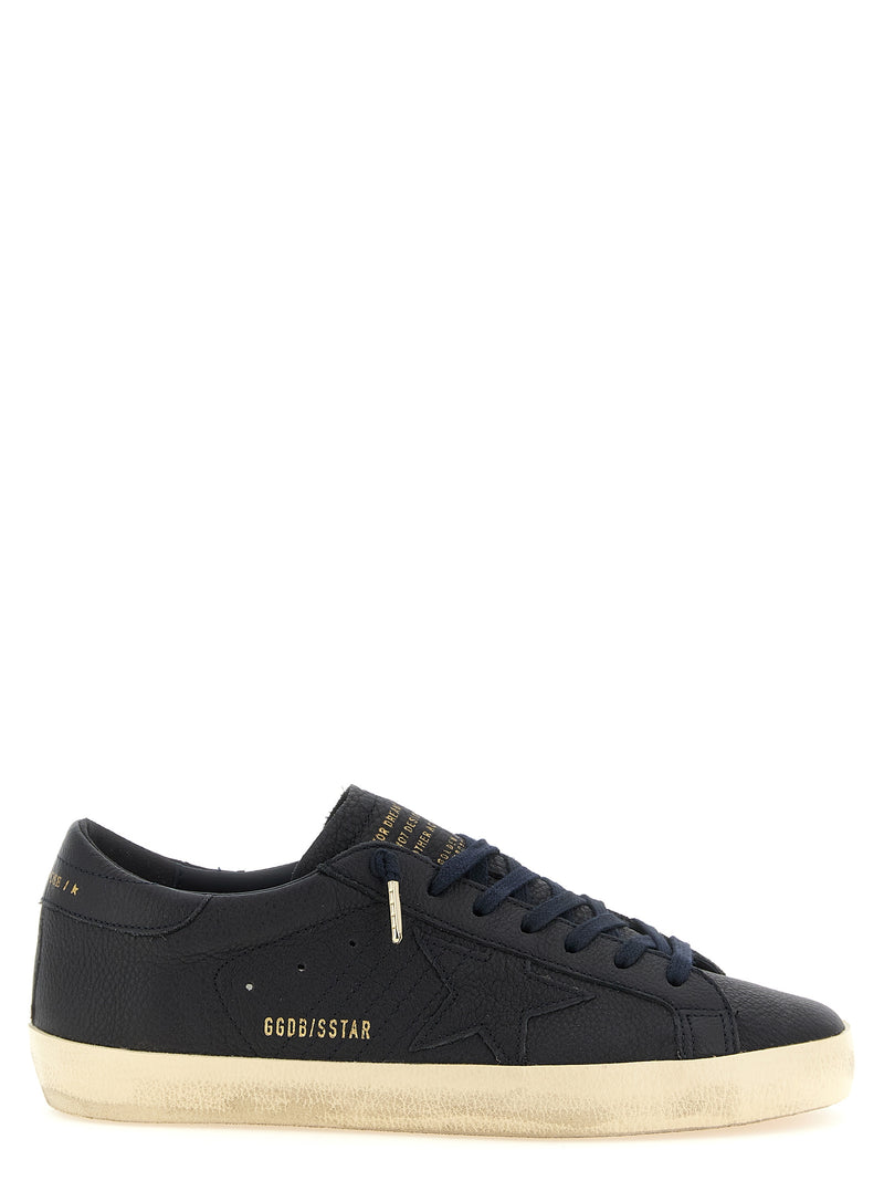 Baskets basses Golden Goose en cuir de vachette bleu