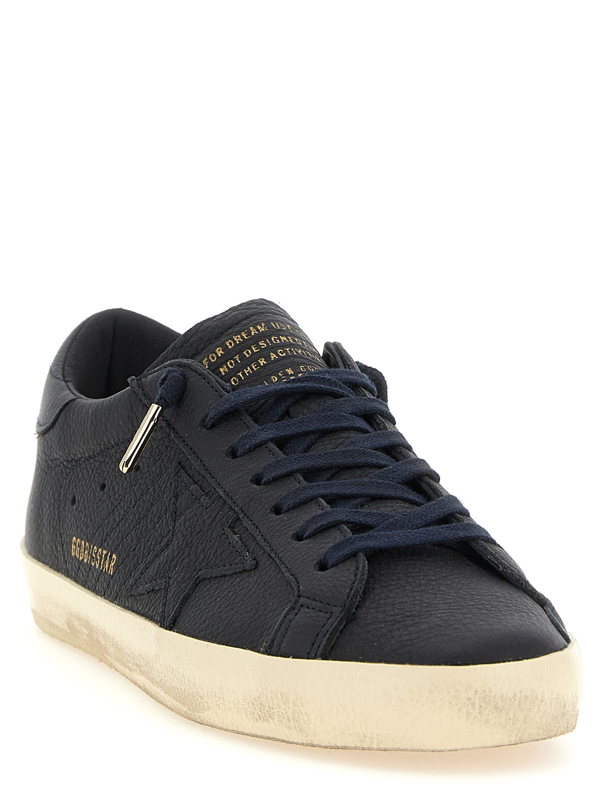 Baskets basses Golden Goose en cuir de vachette bleu