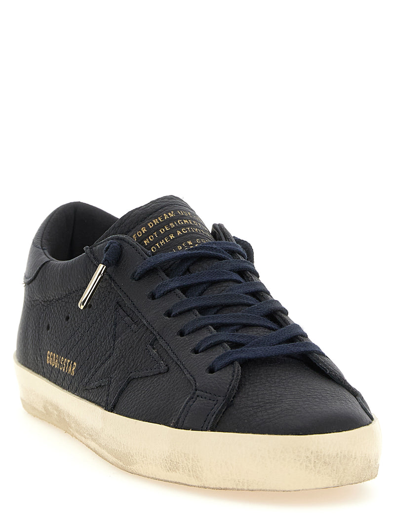 Baskets basses Golden Goose en cuir de vachette bleu