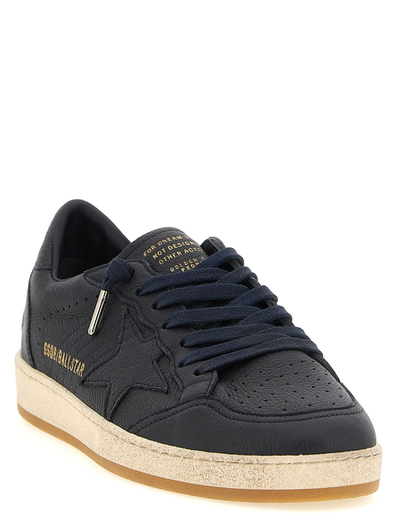 Baskets basses Golden Goose en cuir de vachette bleu
