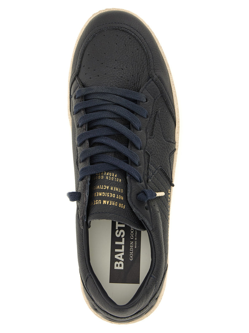 Baskets basses Golden Goose en cuir de vachette bleu